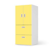 Möbelfolie Gelb Light - IKEA Stuva / Fritids kombiniert - 2 Schubladen und 2 kleine Türen  - weiss