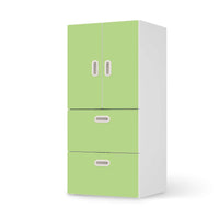 Möbelfolie Hellgrün Light - IKEA Stuva / Fritids kombiniert - 2 Schubladen und 2 kleine Türen  - weiss
