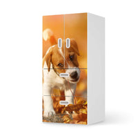 Möbelfolie Jack the Puppy - IKEA Stuva / Fritids kombiniert - 2 Schubladen und 2 kleine Türen  - weiss