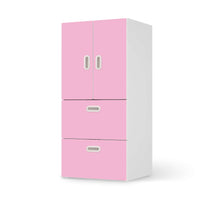 Möbelfolie Pink Light - IKEA Stuva / Fritids kombiniert - 2 Schubladen und 2 kleine Türen  - weiss