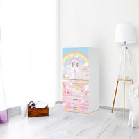 Möbelfolie Candyland - IKEA Stuva / Fritids kombiniert - 3 Schubladen und 2 kleine Türen - Kinderzimmer