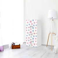 Möbelfolie Eulenparty - IKEA Stuva / Fritids kombiniert - 3 Schubladen und 2 kleine Türen - Kinderzimmer