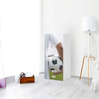 Möbelfolie Footballmania - IKEA Stuva / Fritids kombiniert - 3 Schubladen und 2 kleine Türen - Kinderzimmer
