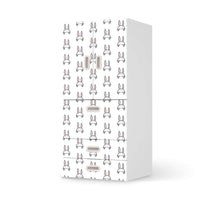 Möbelfolie Hoppel - IKEA Stuva / Fritids kombiniert - 3 Schubladen und 2 kleine Türen  - weiss