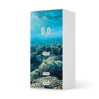 Möbelfolie Underwater World - IKEA Stuva / Fritids kombiniert - 3 Schubladen und 2 kleine Türen  - weiss