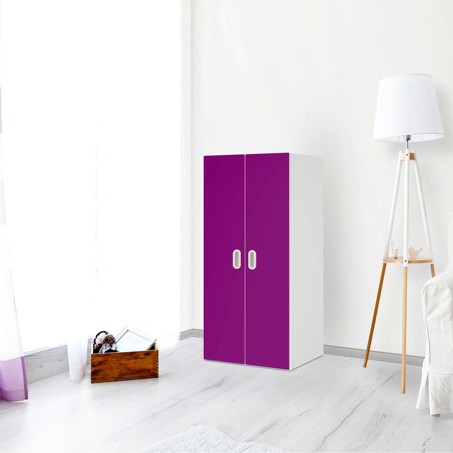 Möbelfolie Flieder Dark - IKEA Stuva / Fritids Schrank - 2 große Türen - Kinderzimmer