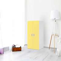 Möbelfolie Gelb Light - IKEA Stuva / Fritids Schrank - 2 große Türen - Kinderzimmer