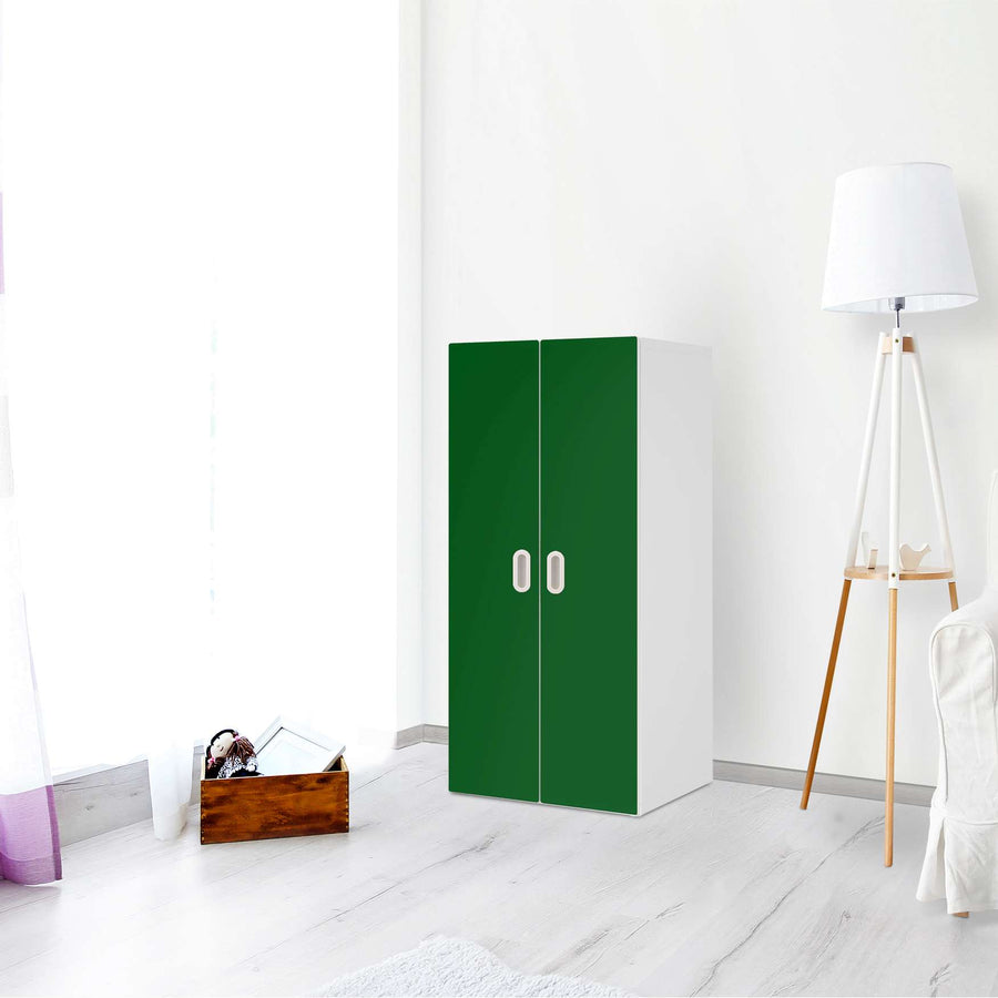 Möbelfolie Grün Dark - IKEA Stuva / Fritids Schrank - 2 große Türen - Kinderzimmer