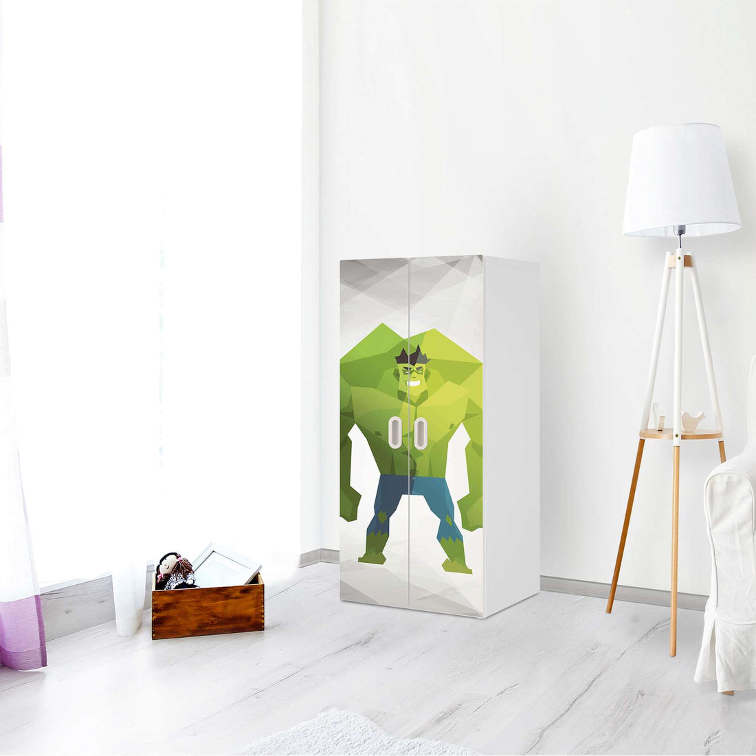 Möbelfolie Mr. Green - IKEA Stuva / Fritids Schrank - 2 große Türen - Kinderzimmer