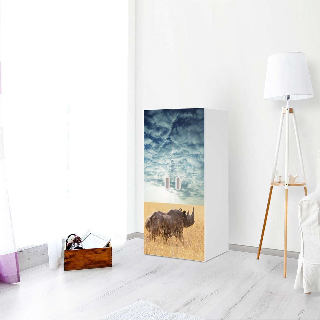 Möbelfolie Rhino - IKEA Stuva / Fritids Schrank - 2 große Türen - Kinderzimmer