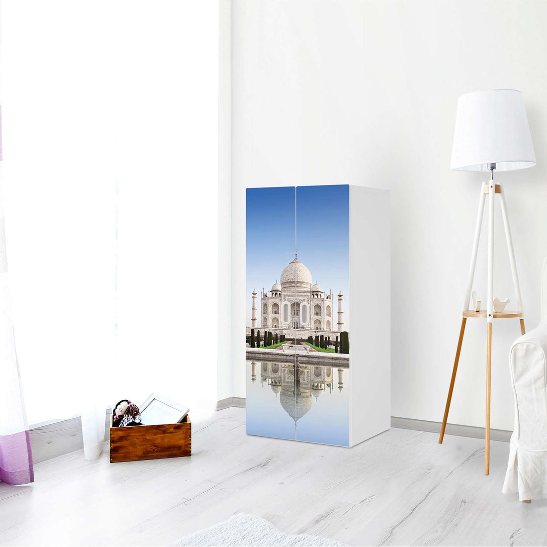 Möbelfolie Taj Mahal - IKEA Stuva / Fritids Schrank - 2 große Türen - Kinderzimmer