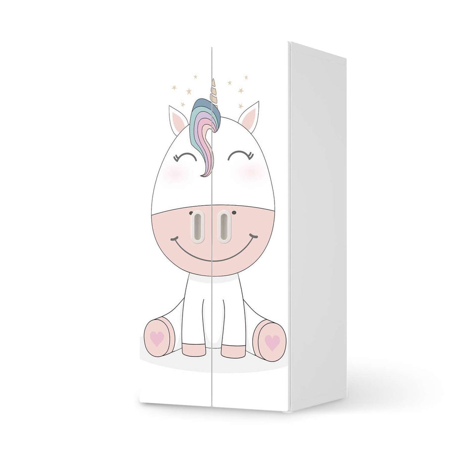 Möbelfolie Baby Unicorn - IKEA Stuva / Fritids Schrank - 2 große Türen  - weiss