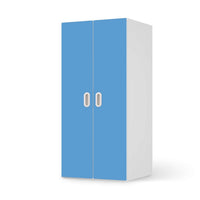 Möbelfolie Blau Light - IKEA Stuva / Fritids Schrank - 2 große Türen  - weiss