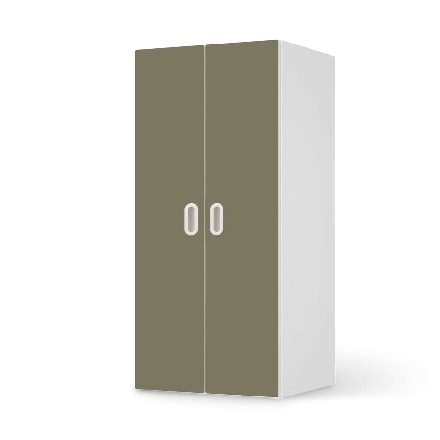 Möbelfolie Braungrau Light - IKEA Stuva / Fritids Schrank - 2 große Türen  - weiss