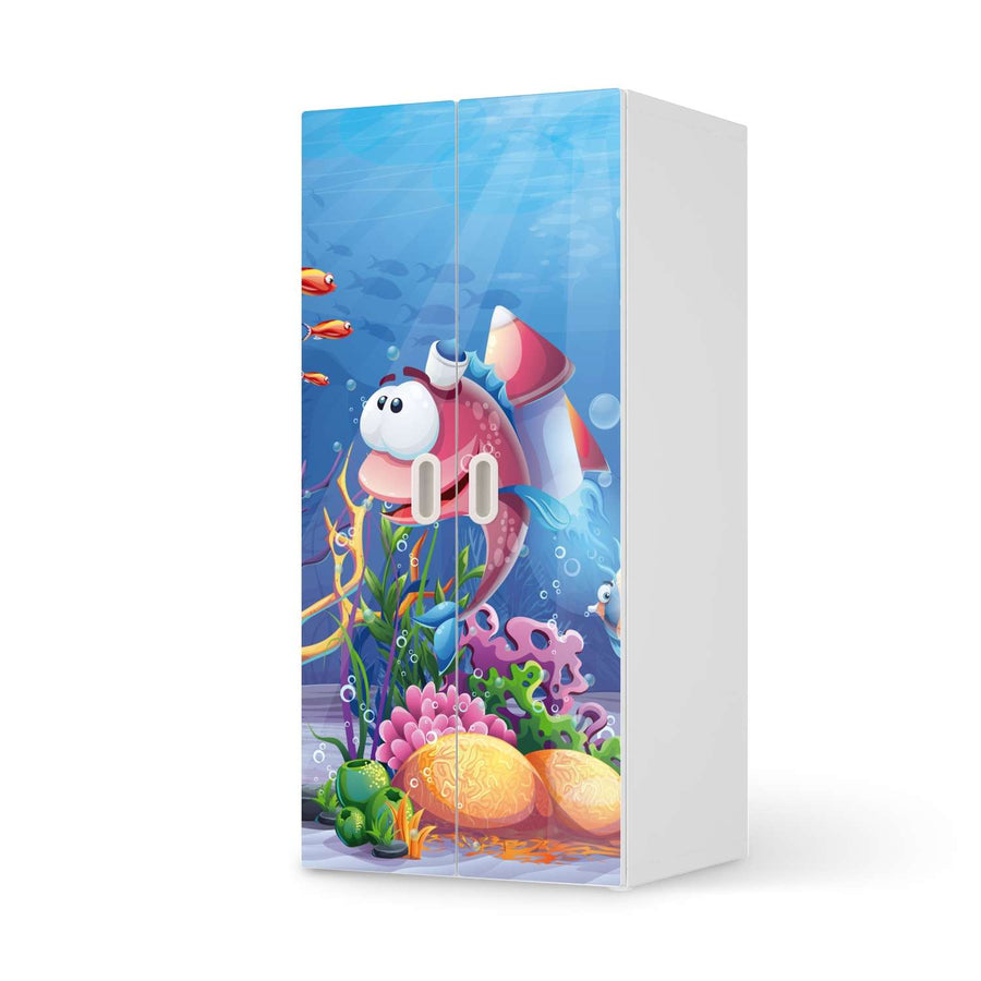 Möbelfolie Bubbles - IKEA Stuva / Fritids Schrank - 2 große Türen  - weiss