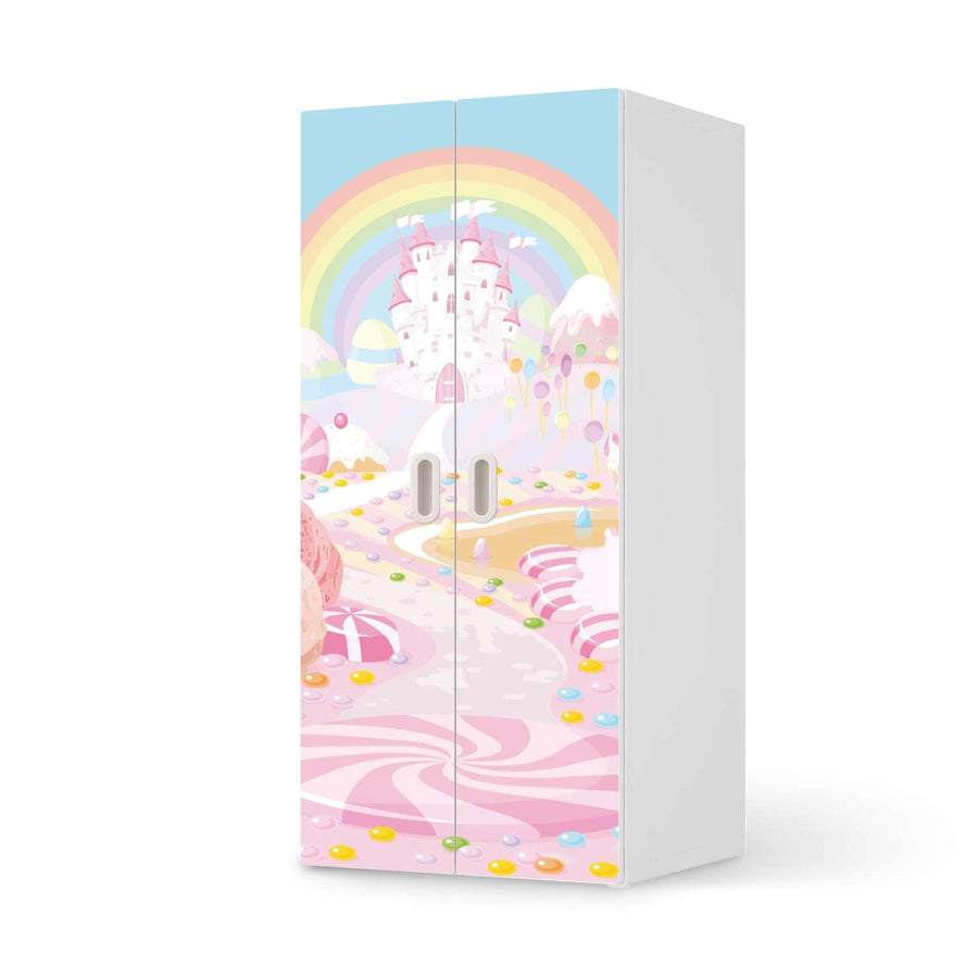 Möbelfolie Candyland - IKEA Stuva / Fritids Schrank - 2 große Türen  - weiss