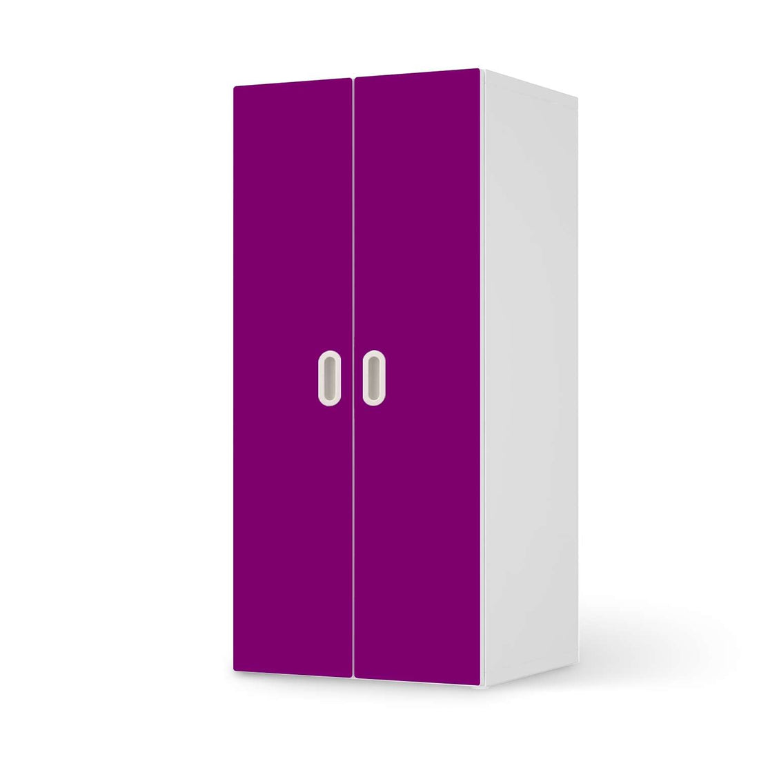 Möbelfolie Flieder Dark - IKEA Stuva / Fritids Schrank - 2 große Türen  - weiss