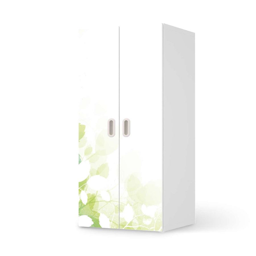 Möbelfolie Flower Light - IKEA Stuva / Fritids Schrank - 2 große Türen  - weiss