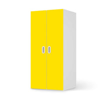 Möbelfolie Gelb Dark - IKEA Stuva / Fritids Schrank - 2 große Türen  - weiss