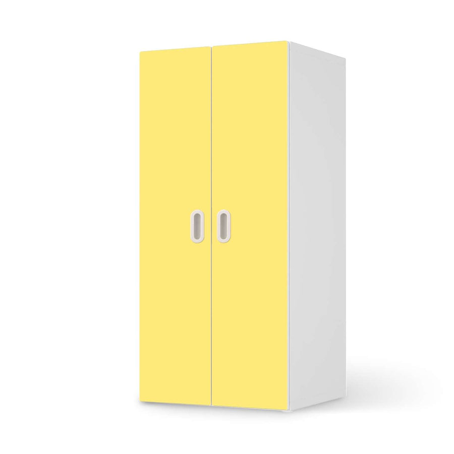 Möbelfolie Gelb Light - IKEA Stuva / Fritids Schrank - 2 große Türen  - weiss