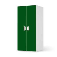 Möbelfolie Grün Dark - IKEA Stuva / Fritids Schrank - 2 große Türen  - weiss