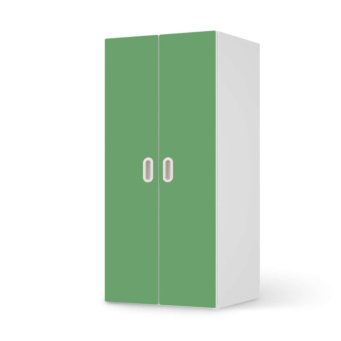 Möbelfolie Grün Light - IKEA Stuva / Fritids Schrank - 2 große Türen  - weiss