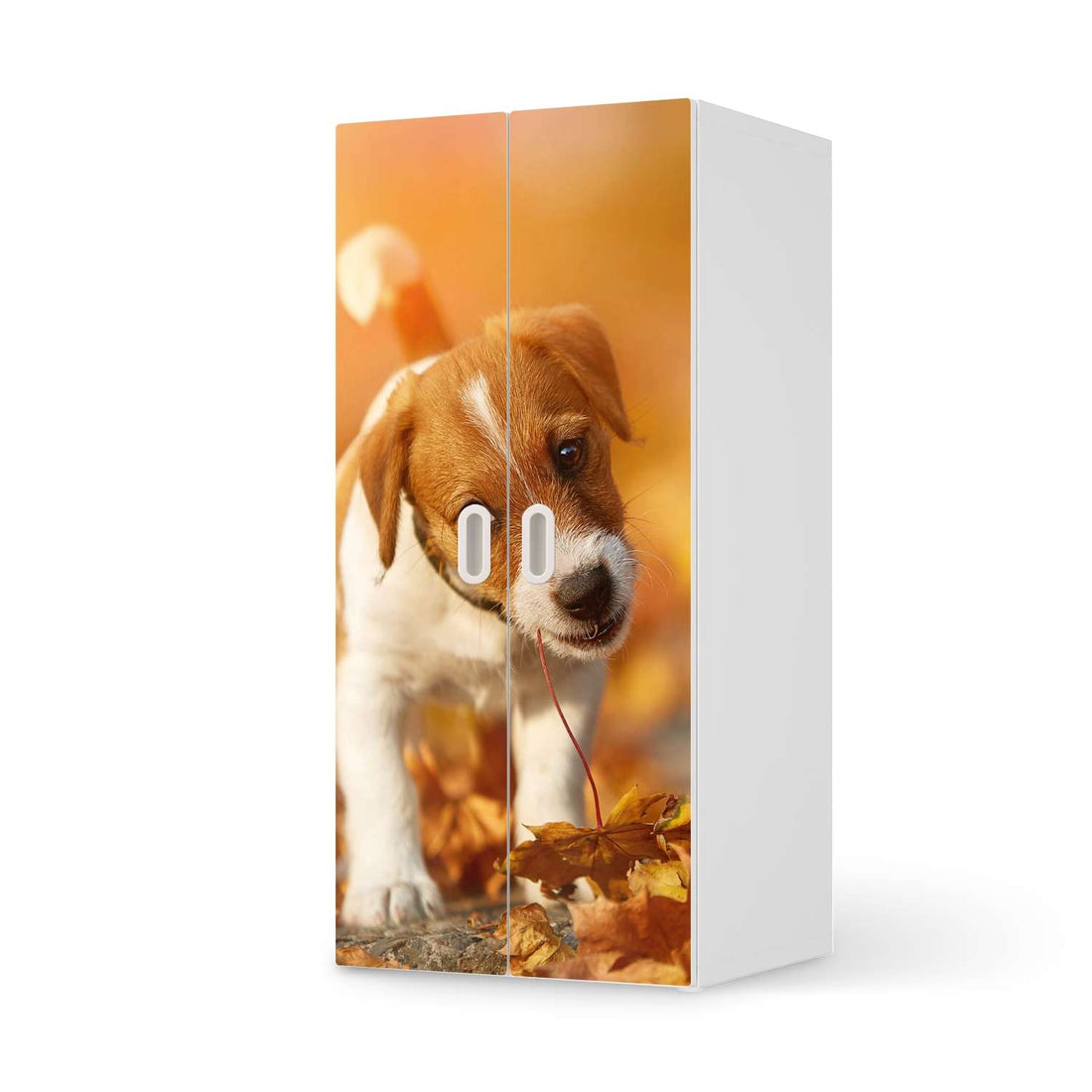 Möbelfolie Jack the Puppy - IKEA Stuva / Fritids Schrank - 2 große Türen  - weiss