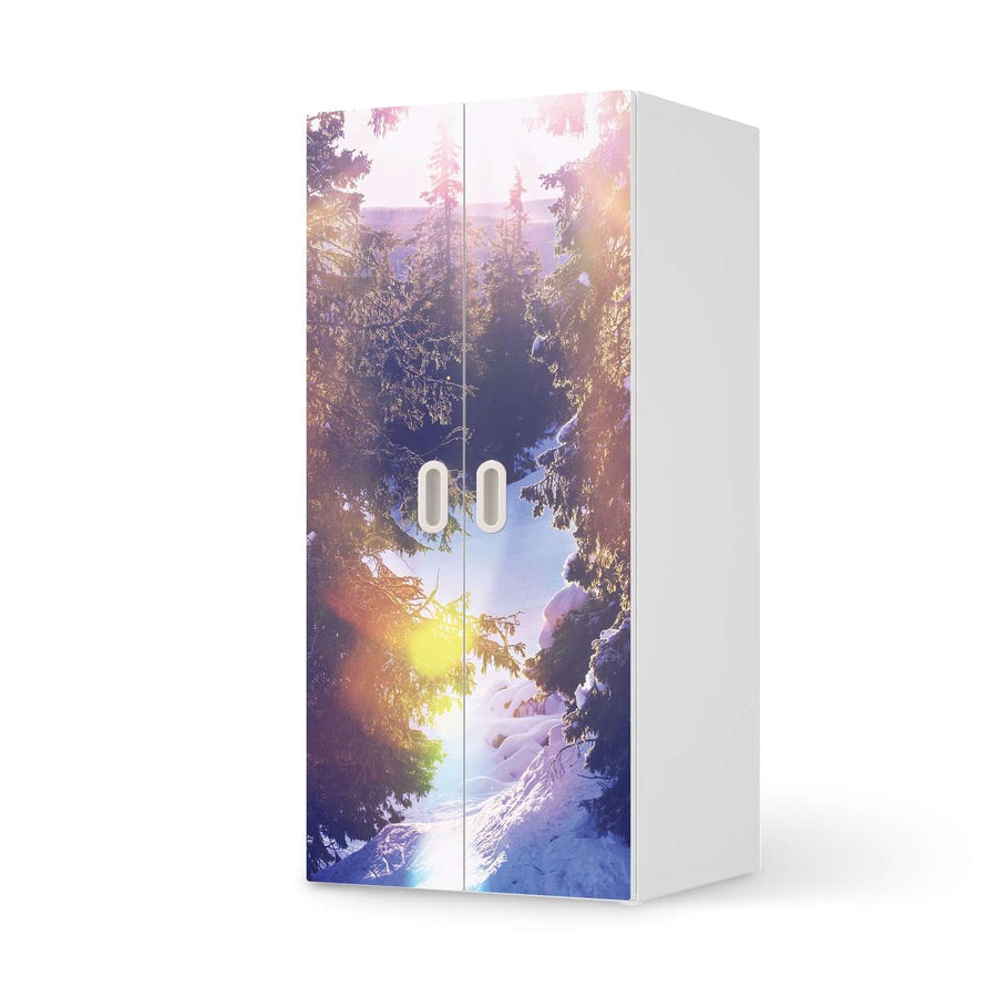Möbelfolie Lichtflut - IKEA Stuva / Fritids Schrank - 2 große Türen  - weiss