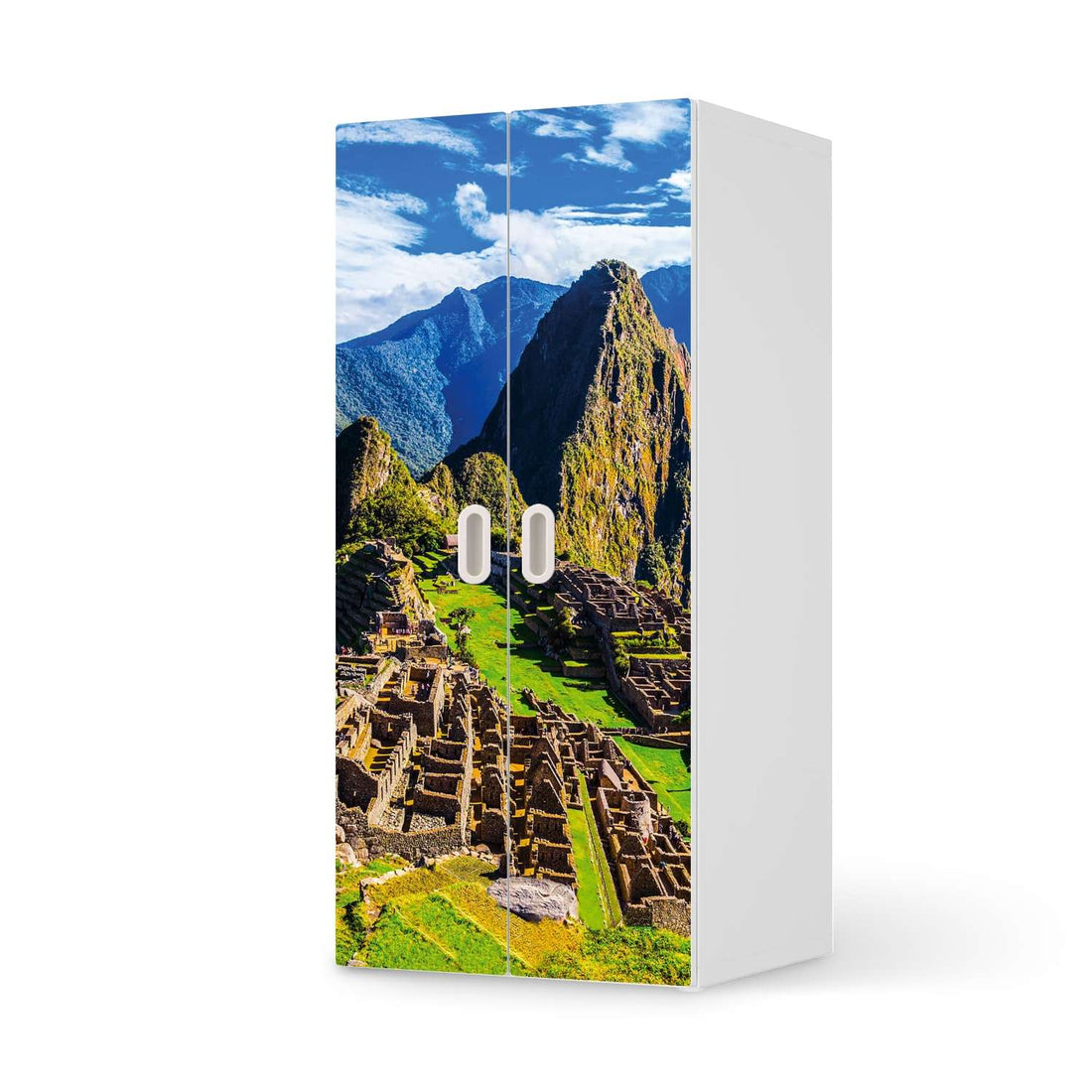 Möbelfolie Machu Picchu - IKEA Stuva / Fritids Schrank - 2 große Türen  - weiss