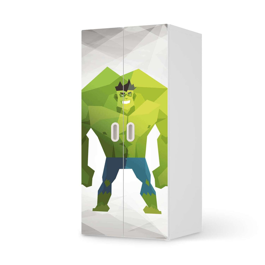 Möbelfolie Mr. Green - IKEA Stuva / Fritids Schrank - 2 große Türen  - weiss
