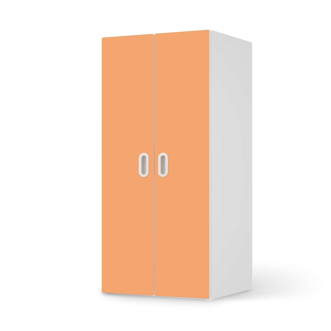 Möbelfolie Orange Light - IKEA Stuva / Fritids Schrank - 2 große Türen  - weiss