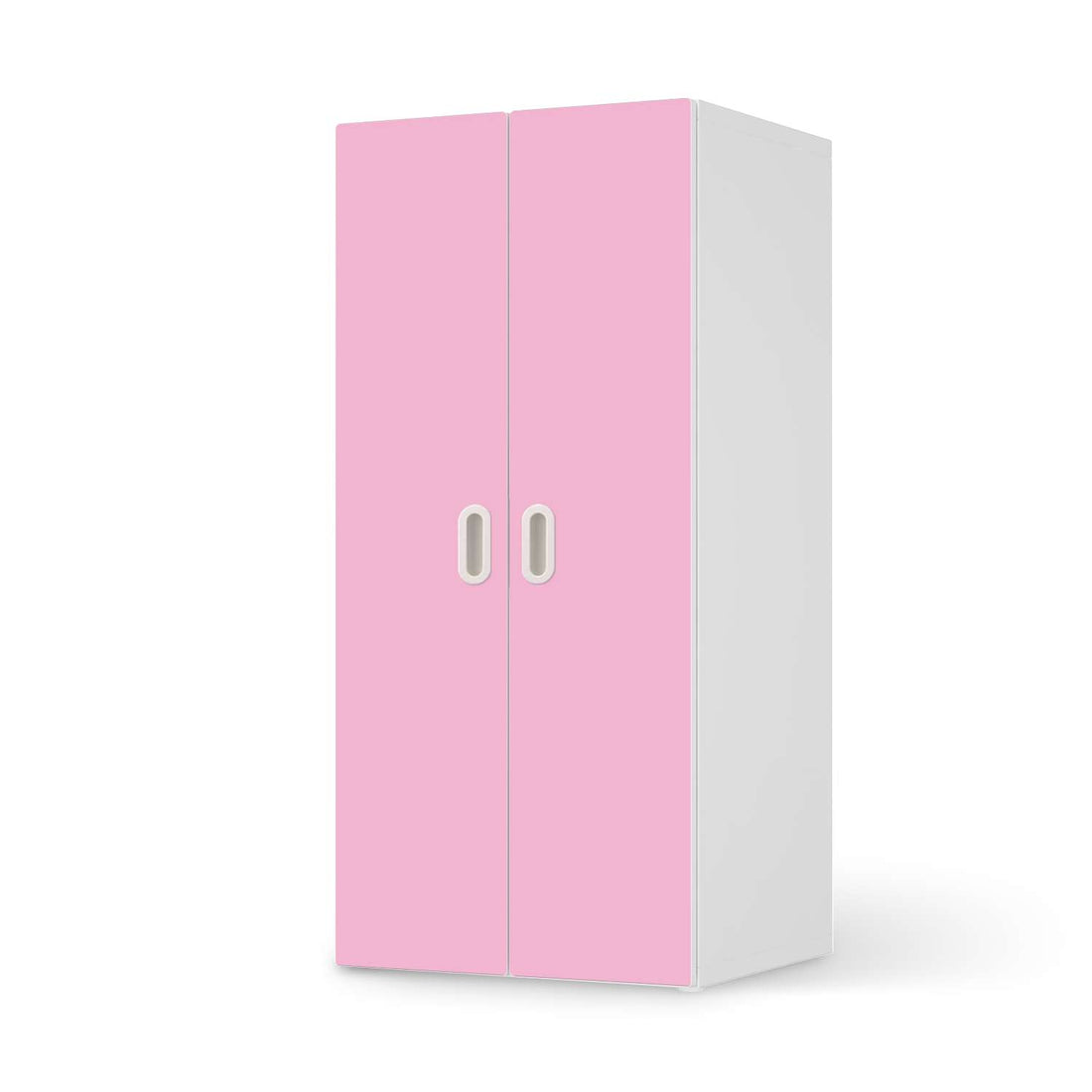 Möbelfolie Pink Light - IKEA Stuva / Fritids Schrank - 2 große Türen  - weiss