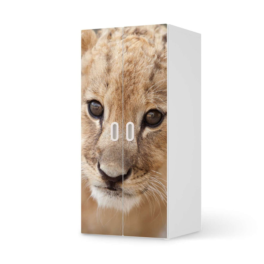 Möbelfolie Simba - IKEA Stuva / Fritids Schrank - 2 große Türen  - weiss