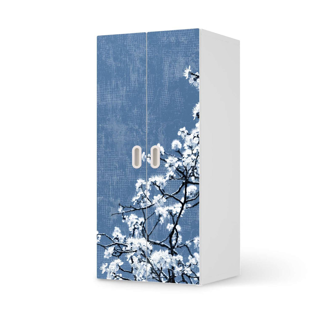 Möbelfolie Spring Tree - IKEA Stuva / Fritids Schrank - 2 große Türen  - weiss