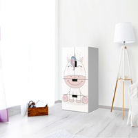 Möbelfolie Baby Unicorn - IKEA Stuva kombiniert - 2 Schubladen und 2 kleine Türen - Kinderzimmer