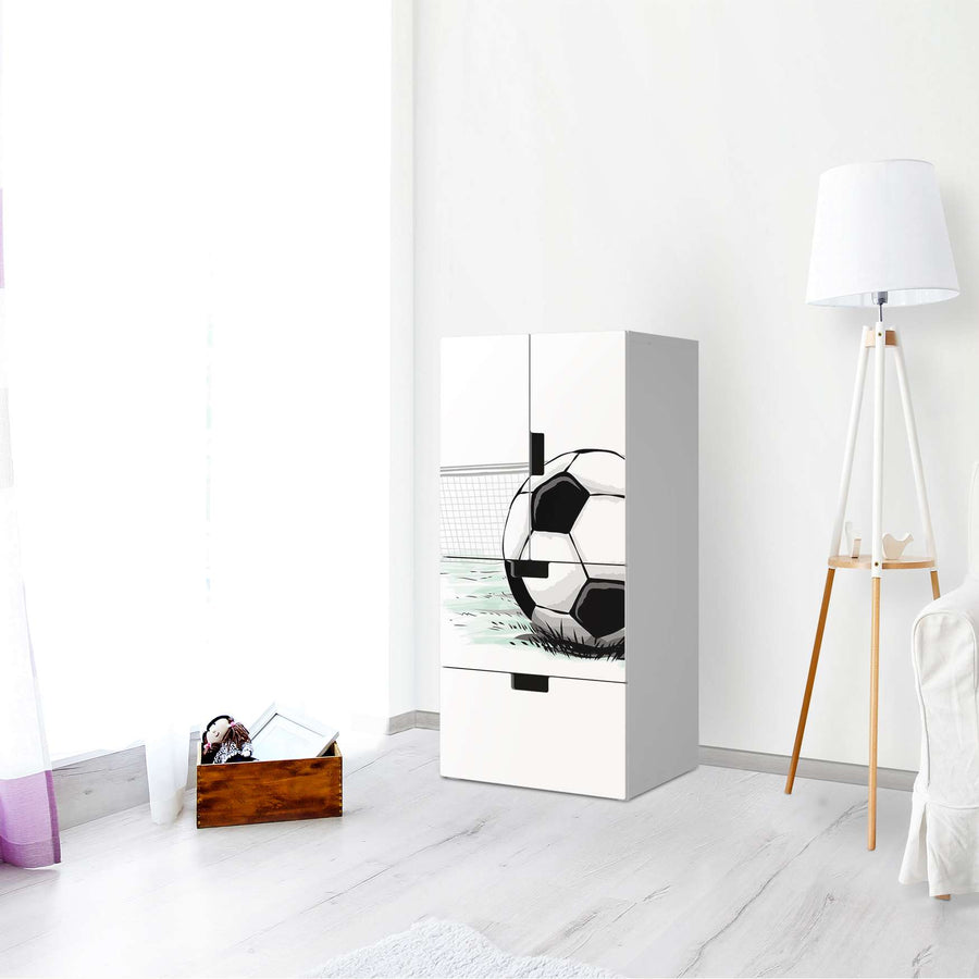 Möbelfolie Freistoss - IKEA Stuva kombiniert - 2 Schubladen und 2 kleine Türen - Kinderzimmer