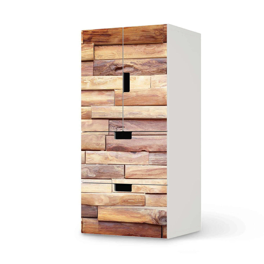 Möbelfolie Artwood - IKEA Stuva kombiniert - 2 Schubladen und 2 kleine Türen  - weiss