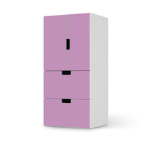 Möbelfolie Flieder Light - IKEA Stuva kombiniert - 2 Schubladen und 2 kleine Türen  - weiss