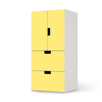 Möbelfolie Gelb Light - IKEA Stuva kombiniert - 2 Schubladen und 2 kleine Türen  - weiss