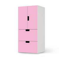 Möbelfolie Pink Light - IKEA Stuva kombiniert - 2 Schubladen und 2 kleine Türen  - weiss