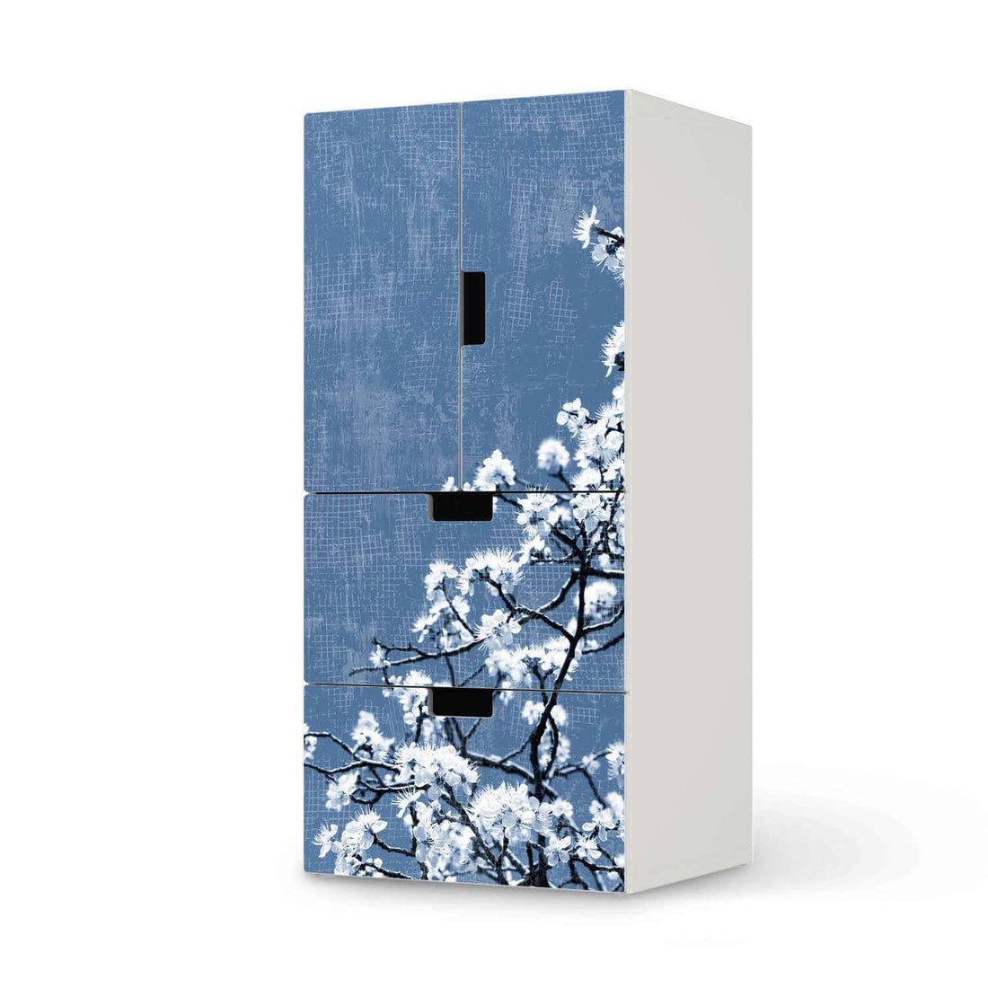 Möbelfolie Spring Tree - IKEA Stuva kombiniert - 2 Schubladen und 2 kleine Türen  - weiss