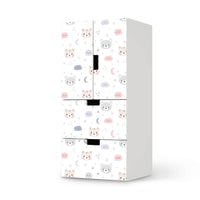 Möbelfolie Sweet Dreams - IKEA Stuva kombiniert - 2 Schubladen und 2 kleine Türen  - weiss