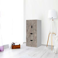 Möbelfolie Dark washed - IKEA Stuva kombiniert - 2 Schubladen und 2 kleine Türen - Wohnzimmer