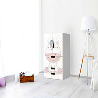 Möbelfolie Baby Unicorn - IKEA Stuva kombiniert - 3 Schubladen und 2 kleine Türen - Kinderzimmer