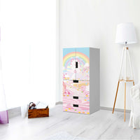 Möbelfolie Candyland - IKEA Stuva kombiniert - 3 Schubladen und 2 kleine Türen - Kinderzimmer
