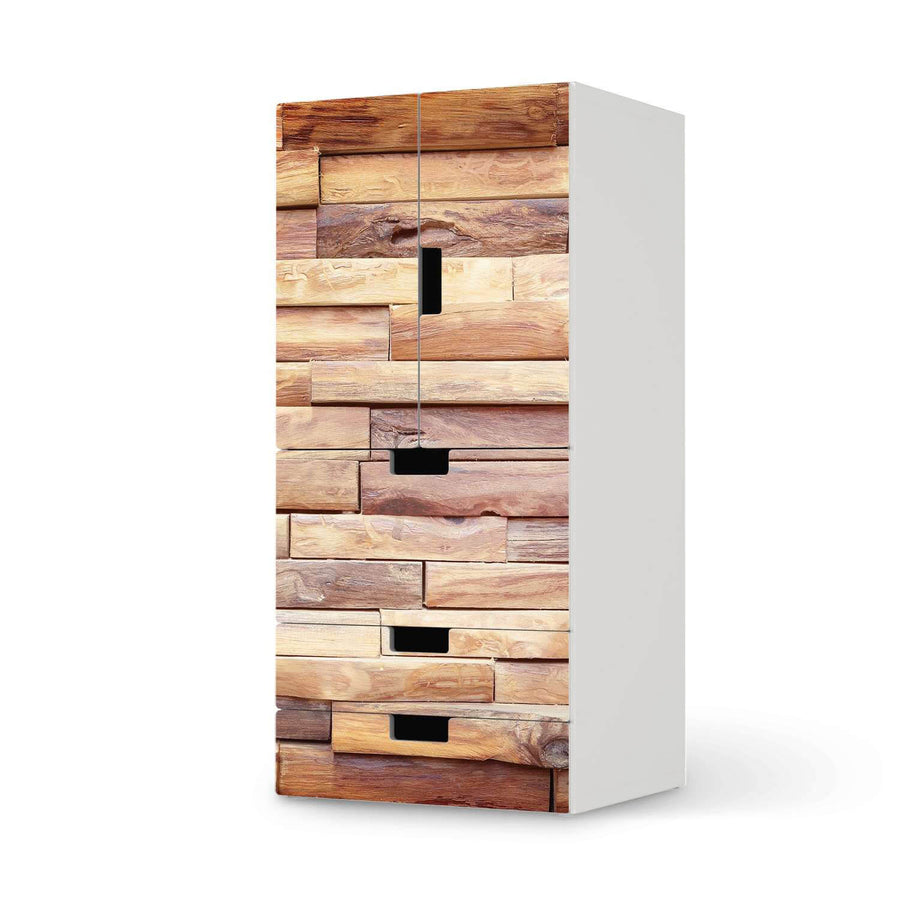 Möbelfolie Artwood - IKEA Stuva kombiniert - 3 Schubladen und 2 kleine Türen  - weiss