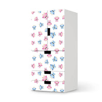 Möbelfolie Eulenparty - IKEA Stuva kombiniert - 3 Schubladen und 2 kleine Türen  - weiss