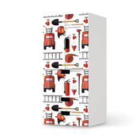 Möbelfolie Firefighter - IKEA Stuva kombiniert - 3 Schubladen und 2 kleine Türen  - weiss