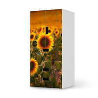 Möbelfolie Sunflowers - IKEA Stuva kombiniert - 3 Schubladen und 2 kleine Türen  - weiss