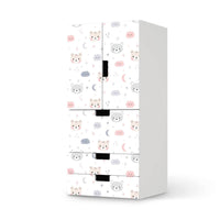 Möbelfolie Sweet Dreams - IKEA Stuva kombiniert - 3 Schubladen und 2 kleine Türen  - weiss